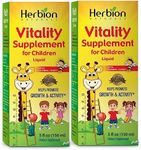 Herbion Naturals Vitality Supplement for Children - Promotes Growth and Appetite - Relieves Fatigue - Improves Mental and Physical Performance – 5 fl oz, For Kids 1 Year and Above, Pack of 2