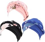 3 Pack Womens Printed Turban Hat He