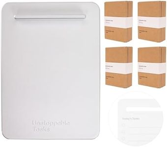 Mayurki Unstoppable Tasks Bundle | Silver Aluminum Desk Card Holder + 4 Refill Packs To-Do Cards | Minimalist Task Planner for Focused Work & Stylish Desks