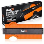 RAK Contour Gauge Shape Duplicator (10 Inch Lock) Template Tool with Adjustable Lock Precisely Copies Irregular and Awkward Shapes - Must Have Tool for DIY Handyman, Construction