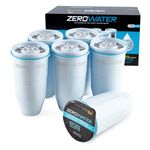 ZeroWater Replacement Filters 6-Pack BPA-Free Replacement Water Filters for ZeroWater Pitchers and Dispensers NSF Certified to Reduce Lead and Other Heavy Metals