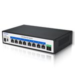 Goalake Umanaged 8 Port 2.5G Switch, 8 x 2.5G Base-T Ports, 1 x 10G SFP, 60Gbps Switching Capacity, Metal, Fanless, 2.5G Multi-Gigabit Desktop Switch for Wireless AP, NAS, PC, Wall Mount. Plug & Play