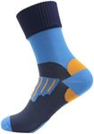 RANDY SUN Waterproof Skiing Socks, Women's Men's Outdoor Hiking Snowboarding Socks At Work Gifts Socks Wader Crew Socks for Fishing Golf Backpacking Wading Camping Climbing Jogging,Blue Black M