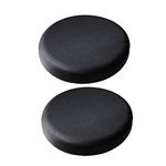 Fenteer 2Pack Black_35x10cm Non-slip Bar Stool Cover Round Sleeve Band Height 10cm Home Fashions