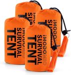 Emergency Survival Tent Life Shelter - 2 Person Mylar Emergency Shelter Tube Tent, All-Weather Essential Survival Gear for Camping, Hiking & Survival Kits, Includes Emergency Whistle, Paracord