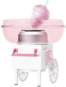 Besshepplo Portable Cotton Candy Maker with PP and Stainless Steel, Easy Cleaning and Quick Operation, Pink Sugar Floss Machine for Home Kitchen