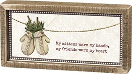 Primitives by Kathy Inset Box Sign - My Friends Warm My Heart