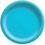 Caribbean Blue Round Paper Plates -