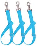 Loaged Adjustable Nylon Bucket Strap （3 Pack）- for Hay Nets, Water Buckets, Hanging Strap,Horse Outdoor Feeders,Heavy Duty Horse Water Feed, 30" (Hurricane Blue)