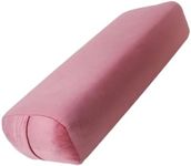 Frediuo Yoga Bolster Pillow for Restorative Yoga - Rectangular Yoga Pillow with Carry Handle - Machine Washable Cover, Pink