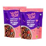 Yogabar Wholegrain Breakfast Muesli - Dark Chocolate + Cranberry, 400g (Pack of 2)