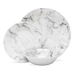 Safdie & Co. 12-Piece White Marble 