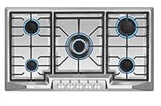 Empava 36 in Gas Stove Cooktop 5 Italy Imported Sabaf Burners NG/LPG Convertible US & Canada CSA Certified