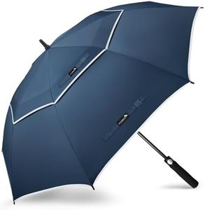 ZOMAKE 68/62/54 Inch Windproof Golf Umbrella with Reflective Safety Strip, Large Umbrellas Double Canopy, Automatic Open for Gentlemen Women
