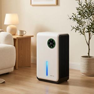 ZUNI Dehumidifier for Home, Upgraded Dehumidifiers with 2L Water Tank, Drain Hose, Auto Shut Off, 24H Timer, Sleep Mode, Portable Dehumidifiers up to 50m² for Bedroom, Basement, Living Room, Bathroom