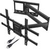 BONTEC TV Wall Mount with Extra Long Articulated Arm for 32-75 inch up to 132lbs, Tilt Swivel Level Wall Mount Universal Dual Arm Long Reach TV Bracket, Full Motion TV Wall Mount, Max VESA 600x400mm