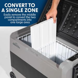 Dellonda 60L Portable Car Fridge Freezer – Dual Zone, 12/24/230V