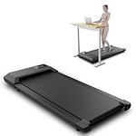 SupeRun Walking Pad, Under Desk Treadmill, 1-6KM/H Treadmill for Home with Remote Control and LCD Display, Walking Treadmill Maximum Capacity 136 Kg, Installation Free Black