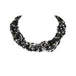 DCA Glass Women Necklace (Black-White)