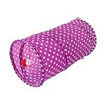 LdawyDE Cat Tunnel, Kitten Tunnel Cat Play Tunnel With Toy Bell Ball Expandable Foldable Pet Cat Tent Tunnel Straight Channel Tube Toy for Cats Dogs Small Pets, Ripstop Durable