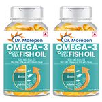 DR. MOREPEN Omega 3 Fish Oil 500mg 300mg EPA & DHA | High Potency Fish Oil 60 Softgels Pack of 2