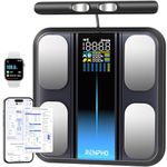 RENPHO Smart Scale Body Weight, 8 Electrodes Body Fat Scale for BMI, Body Fat, Muscle Mass, 50+ Body Metrics Full Body Composition Analyzer, Bluetooth High Precision, 400lbs