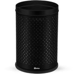 mofna Stainless Steel Perforated Type Dustbin, Paper Bin, Trash Can for Home, Kitchen, Offices (7X10 INCH, 5 LITER, BLACK)