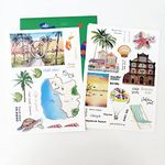 anujarusiya Indian City Journal Stickers of - Goa, Rajasthan, Ladakh, Pondicherry & Auroville |135 Matte Laminated Stickers | Packed in an Envelope | Wonderful Gift to Self(Paper)