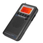 Vhf Airband Radio, Aircraf Band Receiver Por Able Full Vhf Uhf Scanner Radio AB Recorder Gold Receiver FM AM CB SW LCD Display Wi H Backligh (Black)