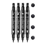 Winged Eyeliner Stamp Pen 4 Pack Eyeline Black Eye Liner Pencil Waterproof Smudge-Proof Eyeliner Liquid Long-Lasting Liquid Eye Liners for Women