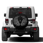 Foruidea Angel Wings Spare Tire Cover with Backup Camera Hole Wheel Tire Cover Fit Trailer, RV, SUV and Many Vehicle 17inch