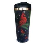 wodealmug Women's Cardinal Bird Coffee Mug Thermal Insulated Grandma Tumbler Cup Mother Days Gift with Lid 14 OZ