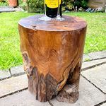 Teak Root Block Table Round Stool Hand Carved Wood Side End Lamp Furniture Stand