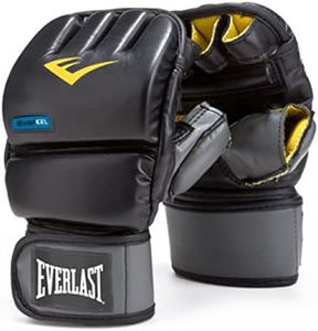 Everlast Evergel Durable Wristwrap Heavy Bag Synthetic Leather Boxing Gloves for MMA Fighters, Boxers, and Fitness Enthusiasts, Black, Small/Medium