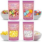 Freeze Dried Candy Variety Pack - Fruit Crunch 4 pack, Fruit Crunch Original, Lemon Crunch, Fruit Taffy, Fruit Crunch 4 oz (4 count) - Assortment Combo Bundle Gift