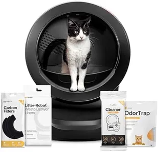 Litter-Robot 4 Supply Bundle by Whisker, Black - Automatic, Self-Cleaning Cat Litter Box, Includes Litter-Robot 4, 3 OdorTrap Refills, 10 Liners, 30 Cleaner Wipes, & 2 Carbon Filters