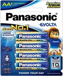 Panasonic Evolta AA Premium Alkaline Batteries, 4-Pack (LR6EG/4B)