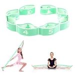 Stretching Strap, Multi-Loop Elastic Yoga Stretch Strap Flexible Stretch Resistance Bands Stretching Equipment for Physical Therapy, Pilates, Yoga, Dance, Gymnastics Exercise (Green)