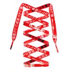 Teeoff Flat Printed Shoelaces,Shoe Laces for Sneakers, Designer Fun Shoestring, Japanese Red, 47.2“