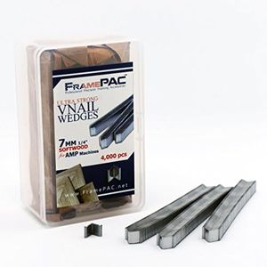 V Nails for Picture Framing - Ultra Strong - 7mm (1/4 Inch) Vnail Wedges for Joining Picture Frame Corners - Softwood Frames - AMP [4000 V Nail Pack, Stacked]