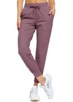 Libin Women's Joggers Pants Athletic Sweatpants with Pockets Running Tapered Casual Dance Pants for Workout,Lounge, Vintage Purple M