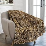 PAVILIA Cheetah Fleece Throw Blanke