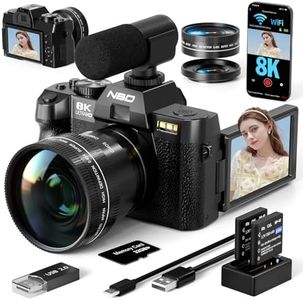 True 8K 64MP Digital Camera for Photography(Black)