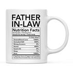 Andaz Press Funny 11oz. Ceramic Coffee Tea Mug Thank You Gift, Father-in-Law Nutritional Facts, 1-Pack, Novelty Gag Birthday Christmas Gift Ideas