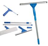 Unibos | Window Cleaning Kit, Window Cleaning Pole and Squeegee Cleaner with Aluminium Pole for High Windows Squeegee Head Indoor & Outdoor Glass Cleaner | Complete Kit | Extendable