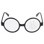 Ralphie Cracked Glasses Halloween Costume Accessory Cosplay, Black, 50mm