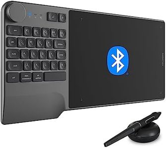 Wireless Drawing Tablet HUION Inspiroy Keydial KD200 Bluetooth Graphic Tablet with Keyboard Dial 5 Customized Express Keys Battery-Free Pen, 8.9x5.6inch Art Tablet Work with Windows, Mac, Android