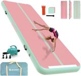 AKSPORT Inflatable Gymnatsics Mat Tumble Track 10ft 13ft 16ft 20ft 23ft Air Tumbling Mat with Air Pump for Home Use/Training/Cheerleading/Yoga