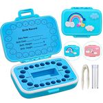 Tooth Holders for Kids Keepsake, Baby Teeth Keepsake Box, Tooth Saver, Tooth Container for Lost Teeth, Teeth Storage Holder for Tooth Fairy (Blue)