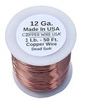 12 Ga Copper Wire Dead Soft 1 Lb Spool (12Ga /50 Ft.)